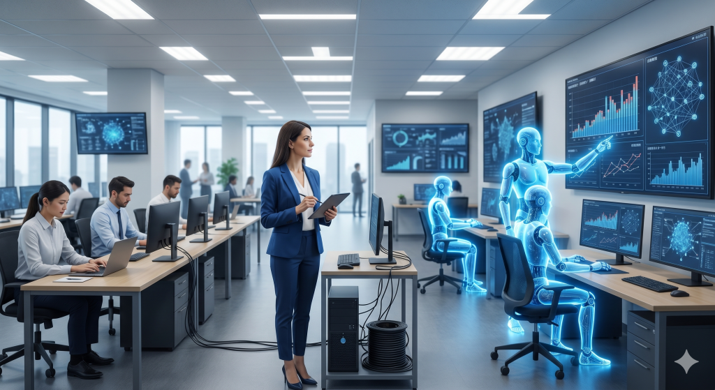 AIエグゼキューションギャップを示す図。企業のAI活用率88.8%に対し、AIエージェントによる業務自動化はわずか2.4%という乖離を表現